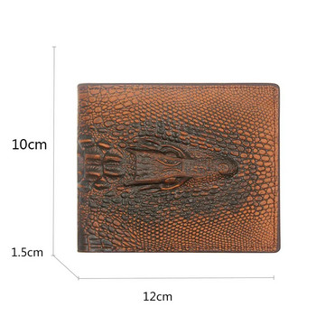 Κλασικά ανδρικά πορτοφόλια υψηλής ποιότητας Νέα κοντή θήκη για κάρτες Ανδρικά πορτοφόλια με μοτίβο κροκόδειλου Θήκη φωτογραφιών Απλή ανδρική θήκη για χρήματα