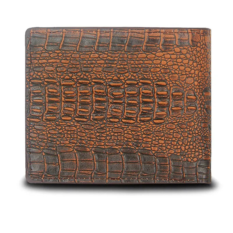 Klasikinės vyriškos piniginės Aukštos kokybės naujas trumpas kortelių laikiklis Krokodilo rašto vyriškos piniginės Nuotraukų laikiklis Paprastas vyriškos piniginės pinigų klipas