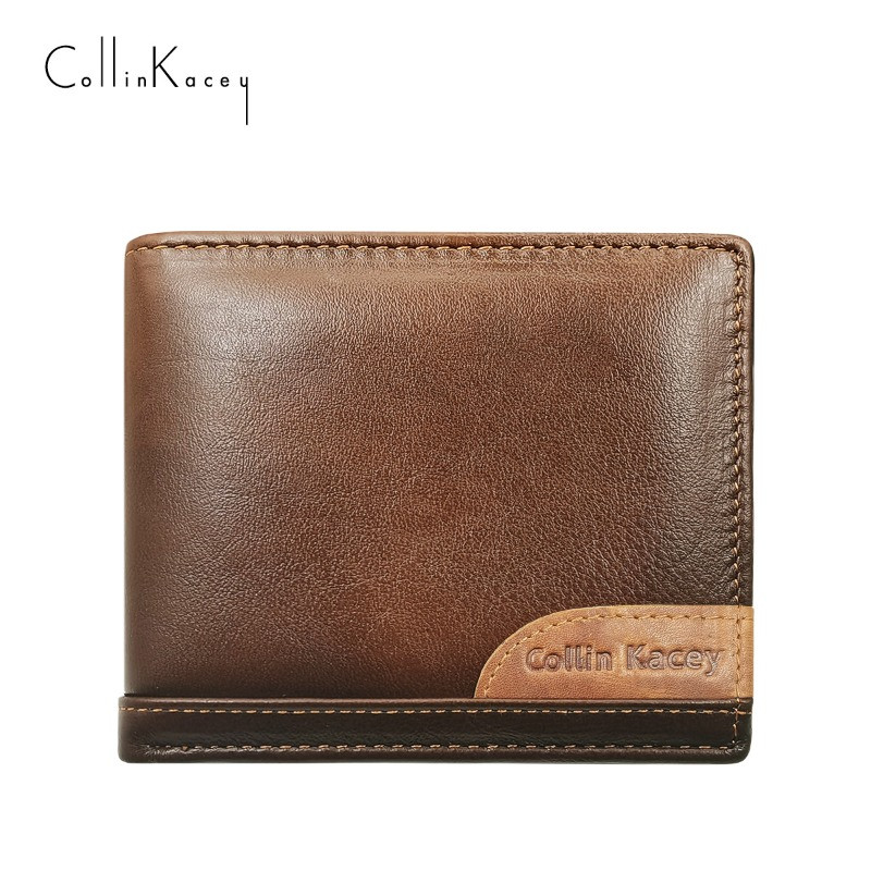 Kratki novčanik, muški tanki držač kreditne kartice, dvostruka torbica za kartice od kože, ultratanki sklopivi novčanik