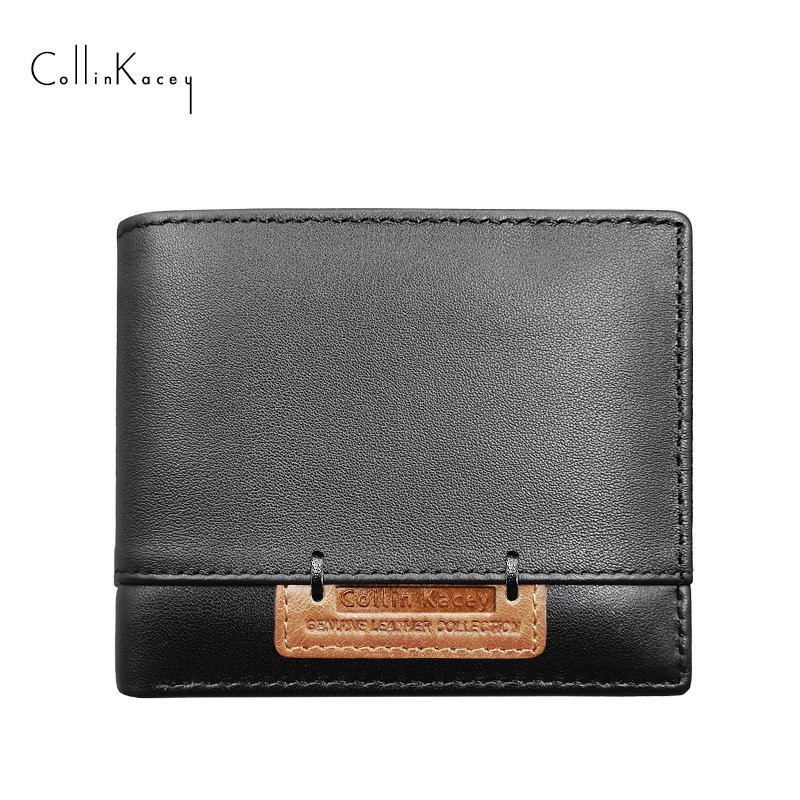 Kratki novčanik, muški tanki držač kreditne kartice, dvostruka torbica za kartice od kože, ultratanki sklopivi novčanik