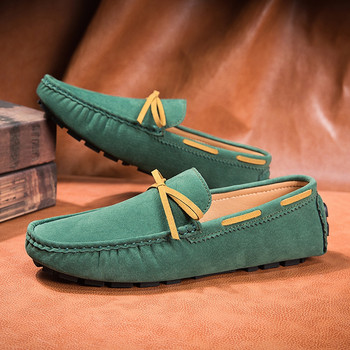 Νέα χειροποίητα αναπνέοντα μαλακά δερμάτινα παπούτσια Loafers για άνδρες Moccasins Casual Shoes Flats Driving Shoes