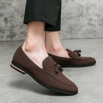 Επώνυμα μεγάλου μεγέθους Cow Suede Leather Flats 2023 New ανδρικά casual παπούτσια Υψηλής ποιότητας ανδρικά Loafers Μοκασίνια παπούτσια οδήγησης