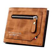 2022, muški kratki novčanik s patentnim zatvaračem, višenamjenski okomiti mini novčanik, nova trostruka retro torbica za novčiće, muški držač za kartice od PU kože