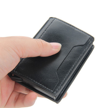 New ανδρικό πορτοφόλι Money Bag Mini Trifold Purse Ανδρικό πορτοφόλι αλουμινίου Θήκη για κάρτες Πορτοφόλι Μικρό Clutch Δερμάτινο πορτοφόλι Λεπτό πορτοφόλι Carteras