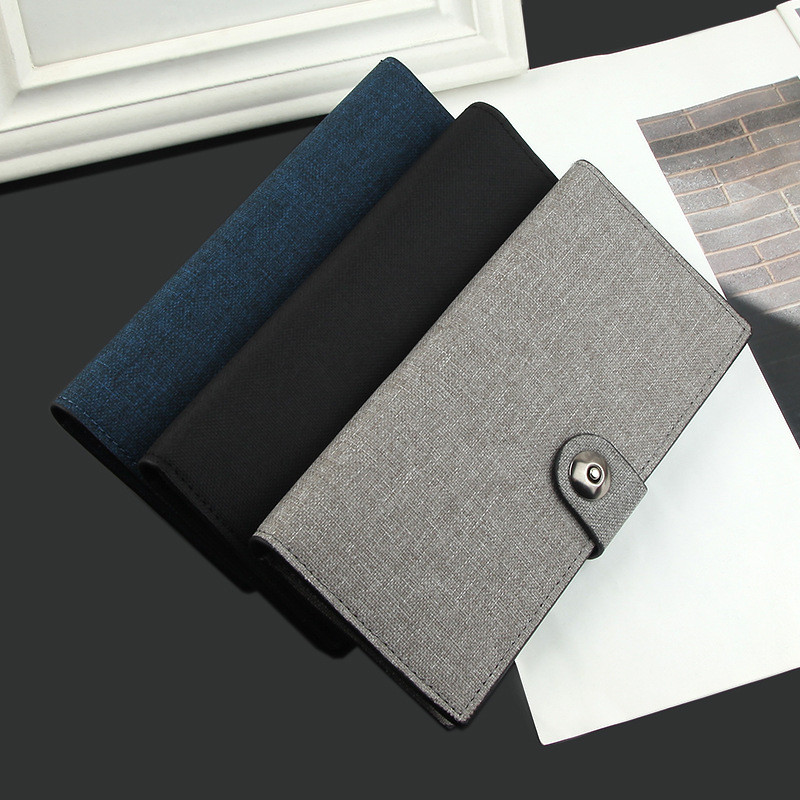 Platneni novčanik Muški dugi novčanici s više kartica Jednostavna torbica za novčiće Držač bankovnih kartica Clutch Photo Clip Dvostruki novčanik Carteras Para Mujer