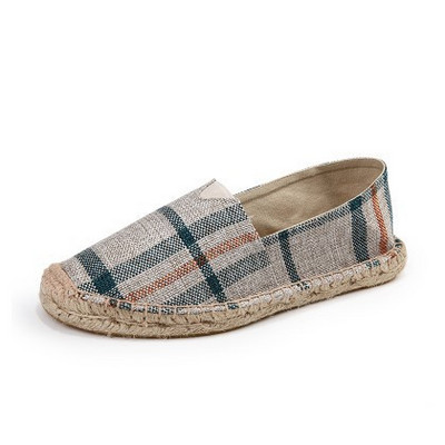 Meeste vabaajajalatsid Suvine linane hingav vabaaja lamedad kingad Unisex Espadrillid Loaferid Lõuendjalatsid Käsiõmblemine Sõidujalatsid