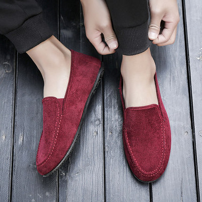 Pantofi de pânză pentru bărbați de primăvară și toamnă 2022, pantofi pentru bărbați la modă socială Guy Beanbeanshoes Un bărbat leneș, pantofi din pânză Beijing