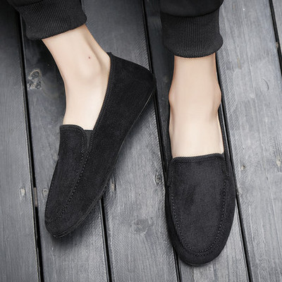 Pantofi de pânză pentru bărbați de primăvară și toamnă 2022, pantofi pentru bărbați la modă socială Guy Beanbeanshoes Un bărbat leneș, pantofi din pânză Beijing