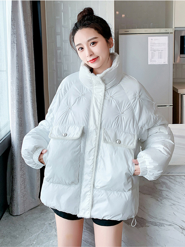 Zimske sjajne parke za 2023. Ženska donja jakna Snježni kaput Gornji kaput Deblje tople ženske pufer jakne Nove široke pamučne podstavljene parke