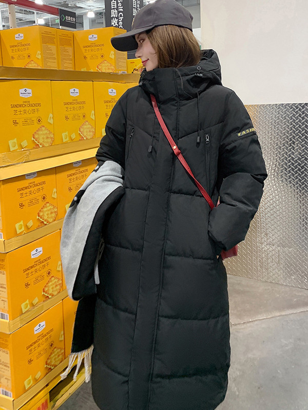 2023 m. mados stori žiemos parkai su gobtuvu, laisva, ilga pūkuota striukė, medvilniniai paminkštinti paltai, moteriški, atsparūs vėjui, šilti viršutiniai drabužiai