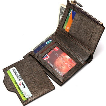 Ανδρικό πορτοφόλι μόδας με φερμουάρ τσάντα νομισμάτων Μικρά τσαντάκια για χρήματα Μίνι πορτοφόλι Νέου σχεδίου Dollar Slim Purse Money Clip Ανδρικό πορτοφόλι
