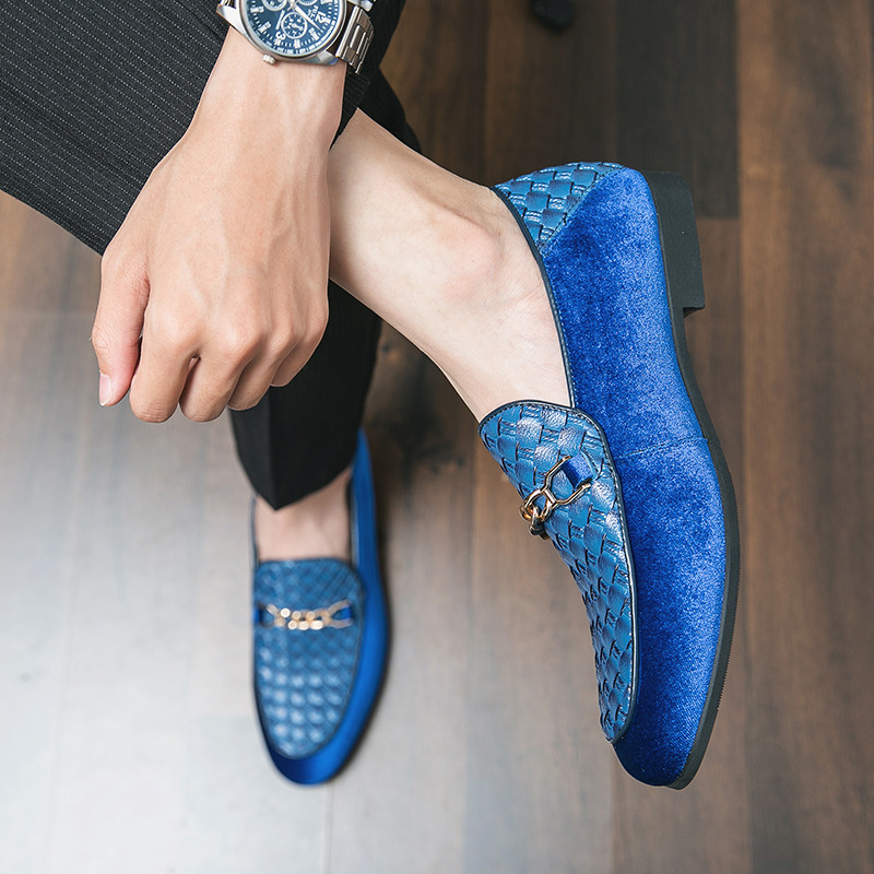 Novi dizajnerski luksuzni brend Muške modne natikače Mokasine Pletene kožne čamce Klasične muške haljine Ležerne cipele 38~48