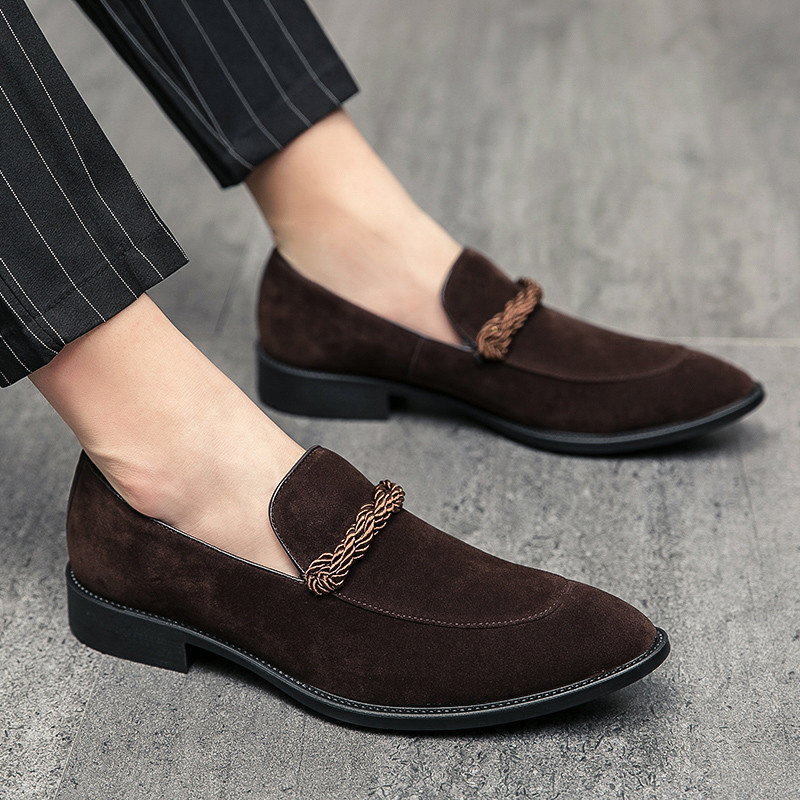 Dizajnerska muška modna muška obuća, obuća od brušene kože, ležerna obuća za vožnju, ravne cipele, mokasine, natikače u grašak za muškarce