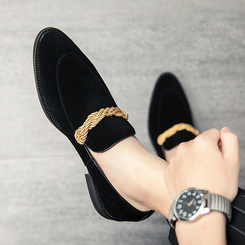 Dizajnerska muška modna muška obuća, obuća od brušene kože, ležerna obuća za vožnju, ravne cipele, mokasine, natikače u grašak za muškarce