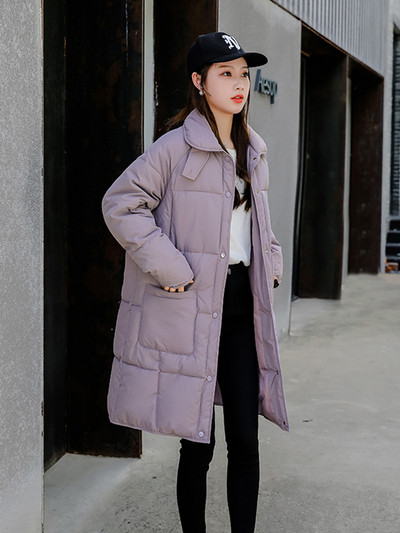 Parka lungă cu glugă de iarnă 2023, pentru femei, cu puf groasă, din bumbac, căptușită, pentru femei, ocazional, jachetă pufă, supradimensionată, rezistentă la vânt