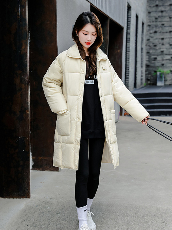 Parka lungă cu glugă de iarnă 2023, pentru femei, cu puf groasă, din bumbac, căptușită, pentru femei, ocazional, jachetă pufă, supradimensionată, rezistentă la vânt