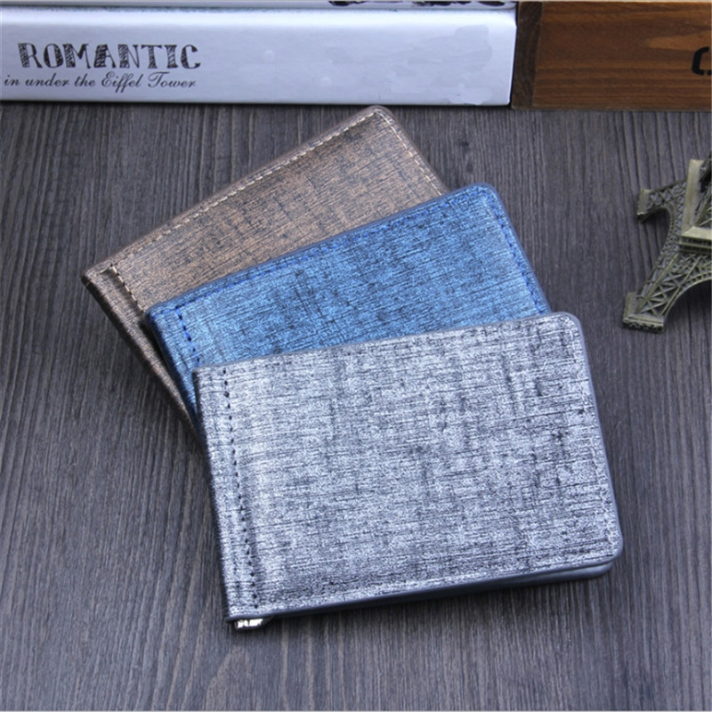 Portofel din piele de afaceri dublu pentru bărbați, marcă de lux, celebru identitate, card de credit, carduri de vizită, portofel, agrafe magice pentru bani, poșta pentru bani