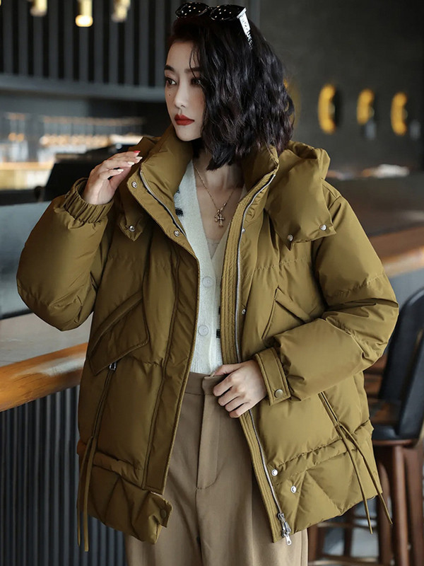 2023. Zimski kaput s kapuljačom Ženske donje jakne Ultra lagani topli ležerni kaput Ženska pufer jakna Prevelika pamučna gornja odjeća