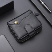 Madingos Retro vyriškos odinės piniginės Trumpos piniginės Dizaino vyriškos plonos piniginės su užtrauktuku monetų krepšys Vizitinių kortelių laikiklio dėklas