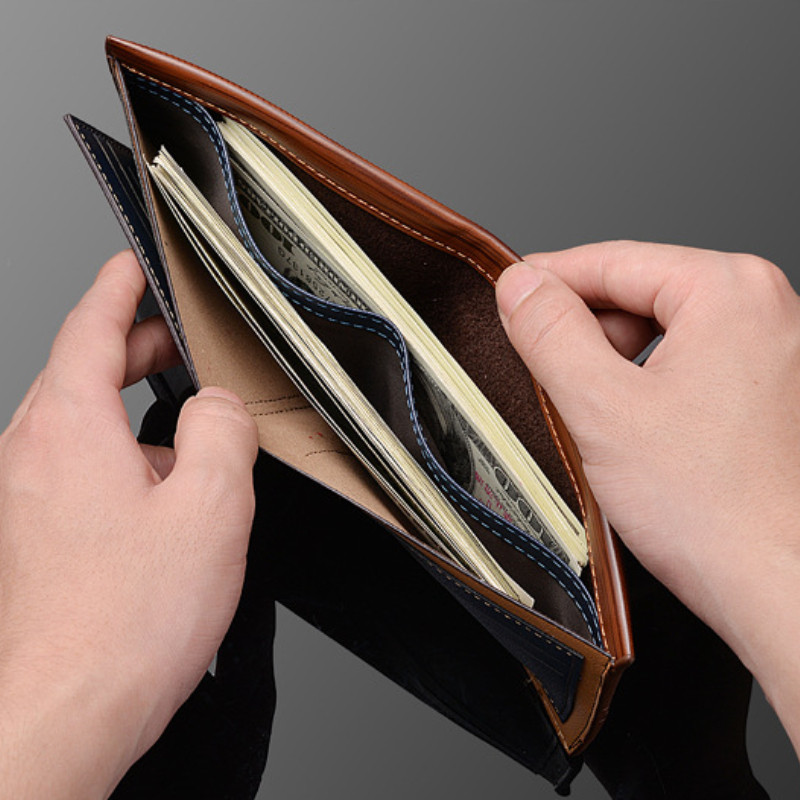 Vintage muški novčanik od PU kože Marka Luksuzne kratke, tanke muške torbice Stezaljka za novac Kreditna kartica Cijena u dolarima Portomonee Carteria