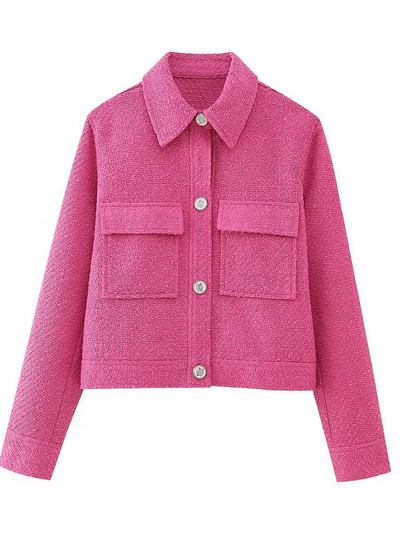 Jesen Zimski kaput Ženska korejska vintage jakna od tvida Visokokvalitetna mala mirisna patchwork elegantna kratka vunena vanjska odjeća