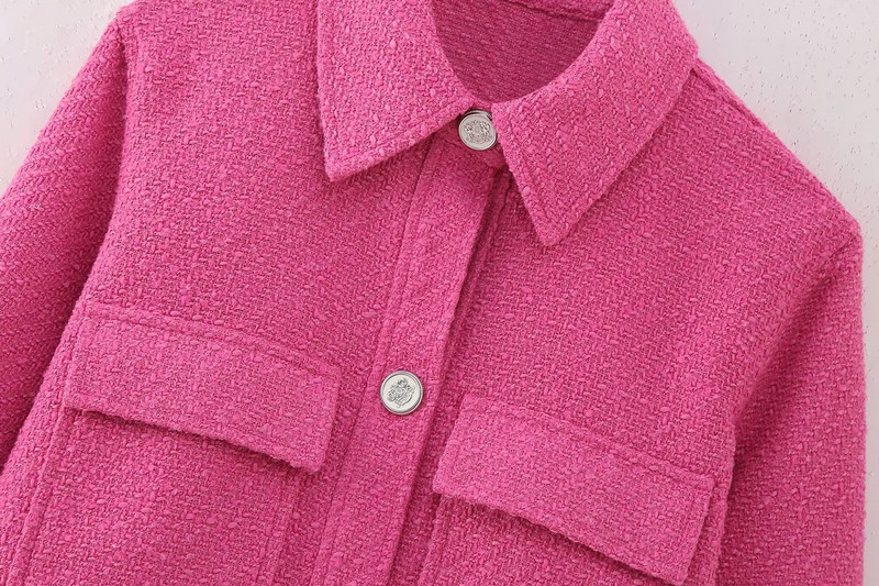 Jesen Zimski kaput Ženska korejska vintage jakna od tvida Visokokvalitetna mala mirisna patchwork elegantna kratka vunena vanjska odjeća