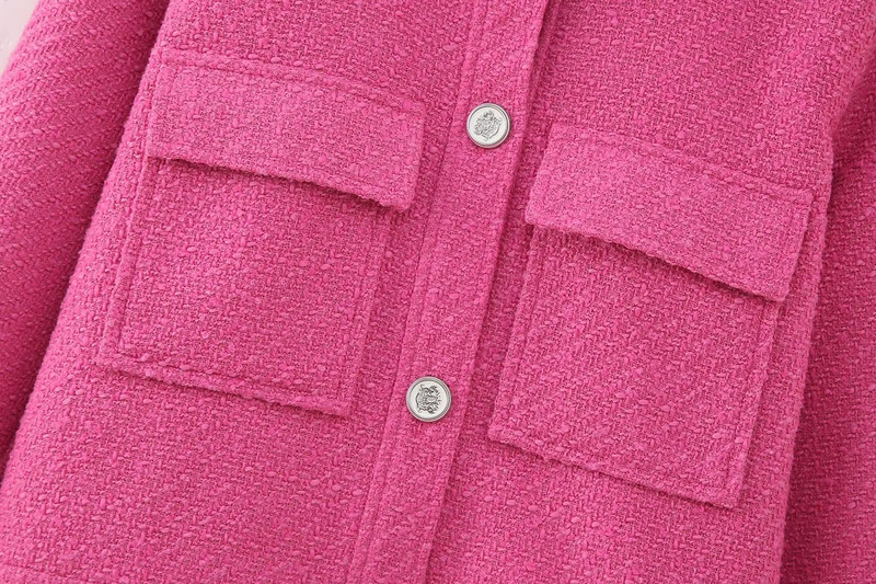 Jesen Zimski kaput Ženska korejska vintage jakna od tvida Visokokvalitetna mala mirisna patchwork elegantna kratka vunena vanjska odjeća