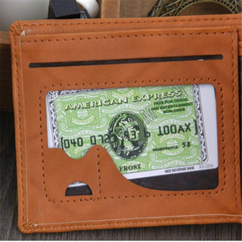 Мъжки портфейли Dihope с модел портфейл от 100 щатски долара Мъжки кожен портфейл Поставка за карта със снимка Моден портфейл с голям капацитет