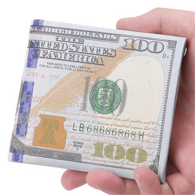 Dihope meeste rahakotid 100 USA dollari mustriga rahakott Meeste nahast rahakott fotokaardihoidja Moodne suure mahutavusega rahakott