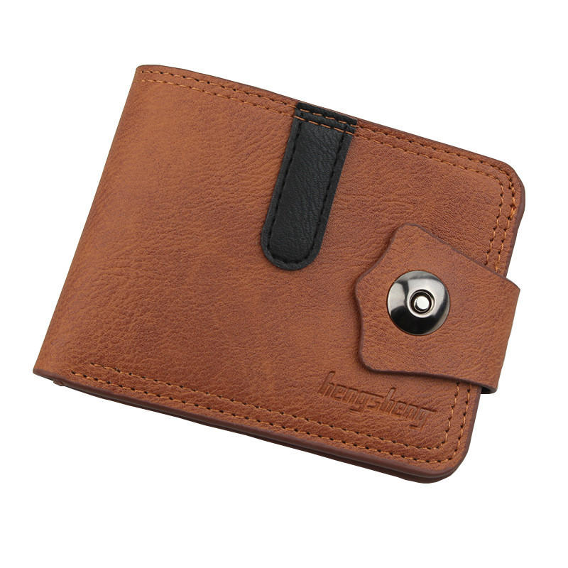 PU kožni novčanik za muškarce, kratke torbice, novčanici, držači za kreditne kartice, torbice za novac, torbice za novčiće, torbica s kopčom, mali novčanik Billetera Hombre