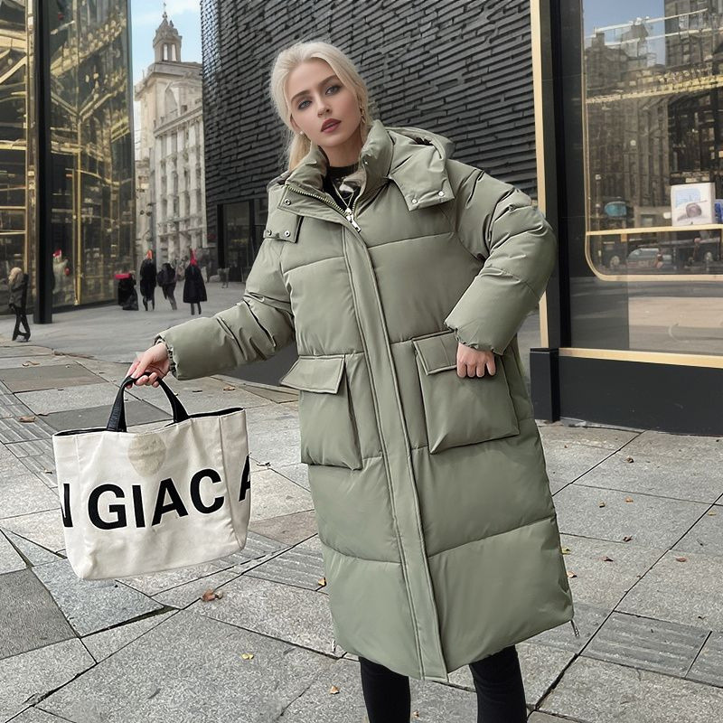Palton de iarnă pentru femei, toamnă iarnă 2023, noua modă coreeană, parka supradimensionată, ocazională, cu glugă