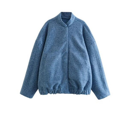 KBAT 2023 Naujos moteriškos beisbolo striukės šiltos paltai, didelės kišenės, užtrauktuku, laisva bomber striukė, negabaritinis apatinis paltas, moteriškas viršutinis drabužis