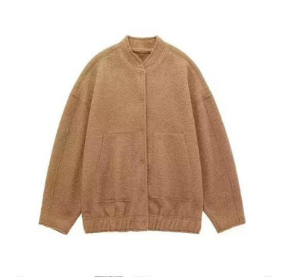 KBAT 2023 Naujos moteriškos beisbolo striukės šiltos paltai, didelės kišenės, užtrauktuku, laisva bomber striukė, negabaritinis apatinis paltas, moteriškas viršutinis drabužis