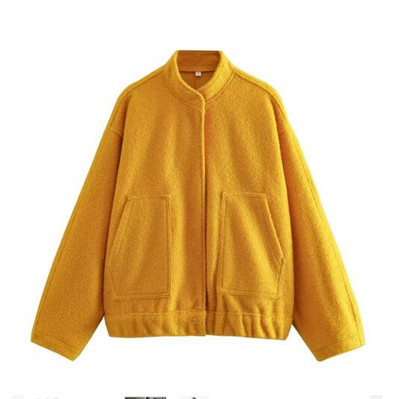 KBAT 2023 Naujos moteriškos beisbolo striukės šiltos paltai, didelės kišenės, užtrauktuku, laisva bomber striukė, negabaritinis apatinis paltas, moteriškas viršutinis drabužis