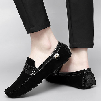 Ανδρικά παπούτσια Casual Μόδα Ανδρικά Γυναικεία Παπούτσια Συνονθύλευμα Comfy Suede Δερμάτινα Loafers Μοκασίνια Slip on Ανδρικά Flat Ανδρικά παπούτσια οδήγησης