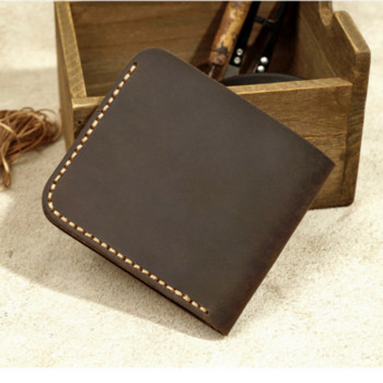 Ανδρικό πορτοφόλι από μόδας Ρετρό χειροποίητο πορτοφόλι για άνδρες Ανθεκτικό πορτοφόλι από για άνδρες Πορτοφόλι με κέρματα
