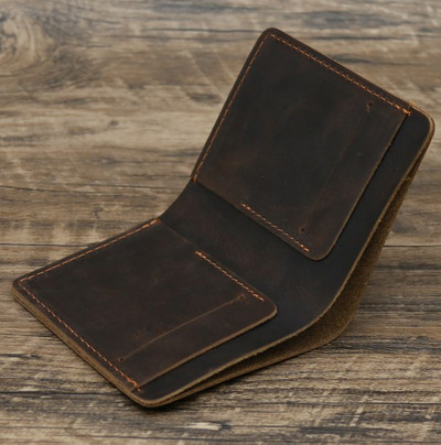 Modni muški novčanik od kože Retro ručno rađen novčanik za muškarce Izdržljiva torbica od kože za muškarce Novčanik za novčiće