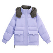 Novi zimski ženski kaput 2023. Pamučno podstavljena parka jakna Ležerna debela topla kaput s kapuljačom Ženska zimska jakna Široka gornja odjeća