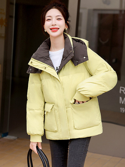 Novi zimski ženski kaput 2023. Pamučno podstavljena parka jakna Ležerna debela topla kaput s kapuljačom Ženska zimska jakna Široka gornja odjeća