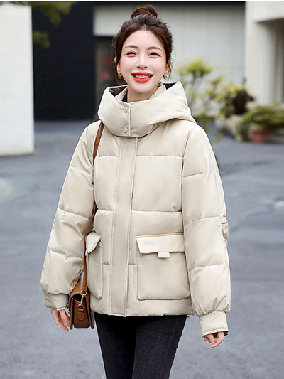 Novi zimski ženski kaput 2023. Pamučno podstavljena parka jakna Ležerna debela topla kaput s kapuljačom Ženska zimska jakna Široka gornja odjeća