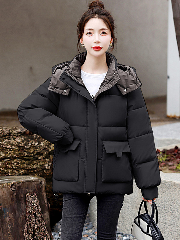 Novi zimski ženski kaput 2023. Pamučno podstavljena parka jakna Ležerna debela topla kaput s kapuljačom Ženska zimska jakna Široka gornja odjeća