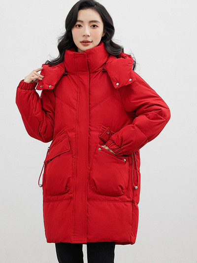 2023 Moda îngroșă iarna cu glugă, sacou lung, parka căptușită din bumbac, jachetă puf pentru femei, cu buzunar, rezistentă la vânt, îmbrăcăminte caldă