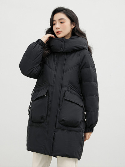 2023 Moda îngroșă iarna cu glugă, sacou lung, parka căptușită din bumbac, jachetă puf pentru femei, cu buzunar, rezistentă la vânt, îmbrăcăminte caldă