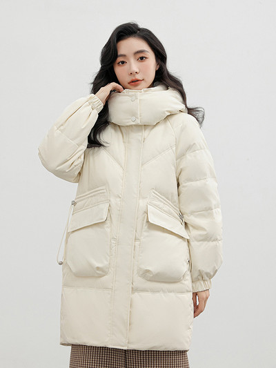 2023 Moda îngroșă iarna cu glugă, sacou lung, parka căptușită din bumbac, jachetă puf pentru femei, cu buzunar, rezistentă la vânt, îmbrăcăminte caldă