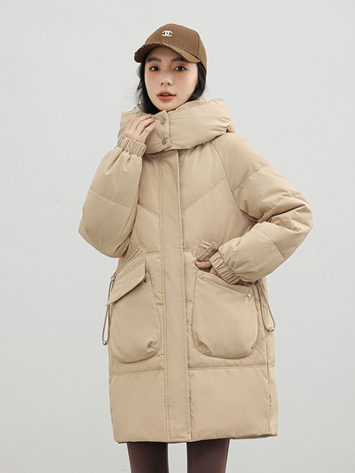 2023 Moda îngroșă iarna cu glugă, sacou lung, parka căptușită din bumbac, jachetă puf pentru femei, cu buzunar, rezistentă la vânt, îmbrăcăminte caldă