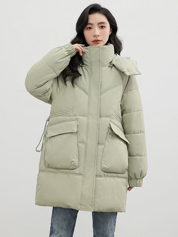 2023 Moda îngroșă iarna cu glugă, sacou lung, parka căptușită din bumbac, jachetă puf pentru femei, cu buzunar, rezistentă la vânt, îmbrăcăminte caldă