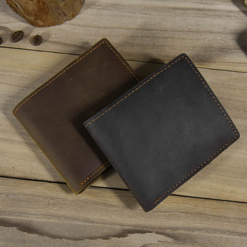 Απλή σχεδίαση Δερμάτινο κοντό πορτοφόλι για άντρες Ανδρικό πορτοφόλι με αληθινό δέρμα Cowskin Μίνι ανδρικό πορτοφόλι λεπτό ανδρικό πορτοφόλι Thin Porte Monnaie 2023