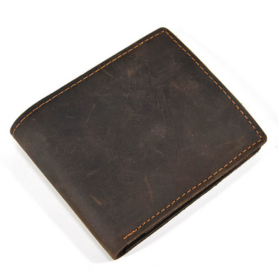 Kožni kratki novčanik za muškarce jednostavnog dizajna Muška torbica s karticama od prave kravlje kože Mini muška tanka torbica Muški novčanik Tanki Porte Monnaie 2023