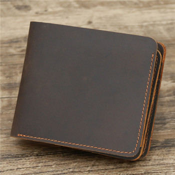 Εξατομικευμένο ανδρικό πορτοφόλι από δέρμα με μινιμαλιστικό προσαρμοσμένο χαραγμένο πορτοφόλι από δέρμα για άνδρες