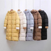 Zimske ženske donje jakne za 2022. Ultra lagani topli ležerni kaput Ženska pufer jakna Parka s dugačkom kapuljačom Kaput s podstavljenim pamukom